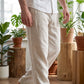 Men's linen pants in Vanilla Flax, barefoot – Hugo by OrganoLinen
