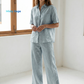 Women's Pure Linen Set in Misty Sage – Sora by OrganoLinen