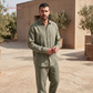 Men's Pure Linen Set in Olive Moss – Cove by OrganoLinen