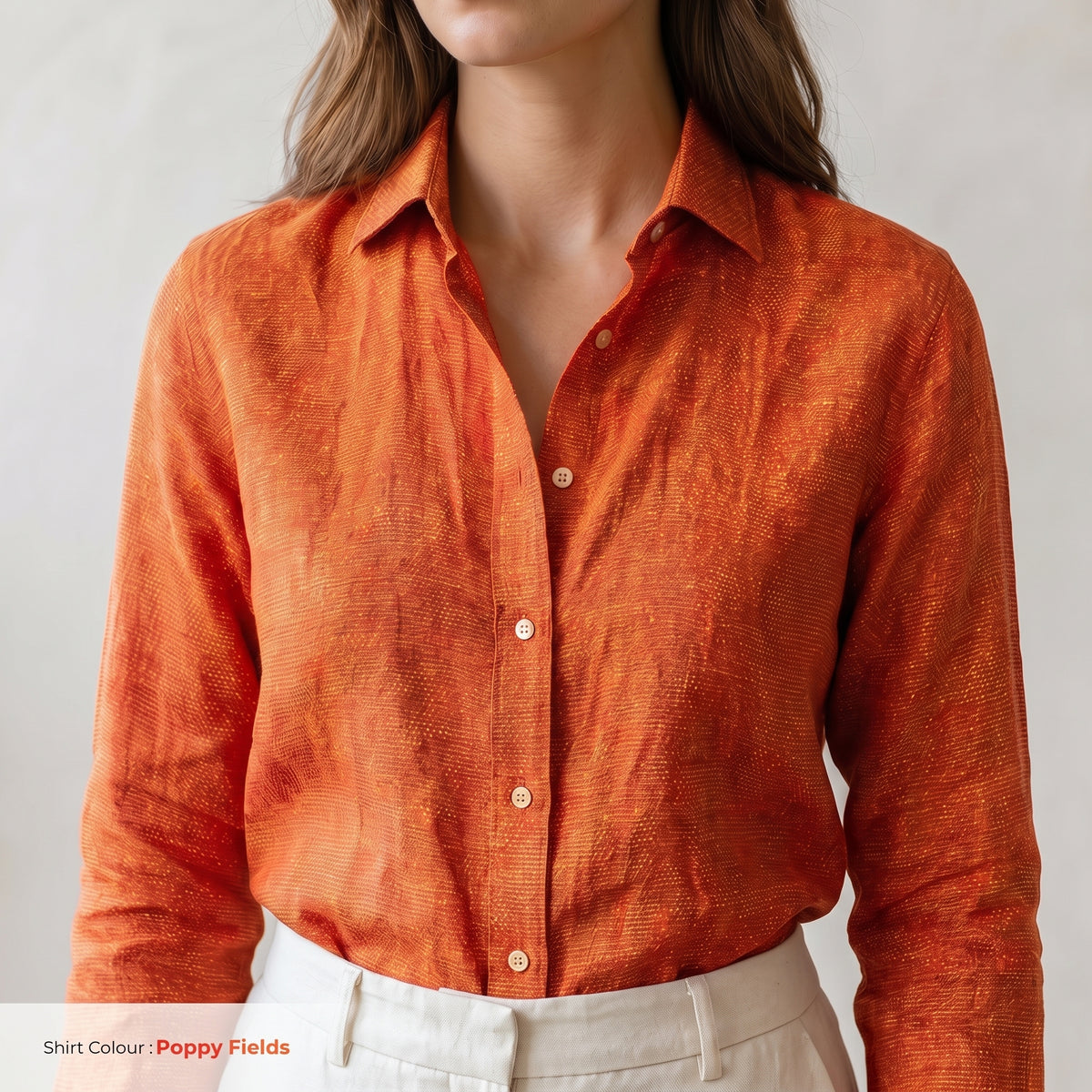 Women's Red Linen Shirt – Ember by OrganoLinen