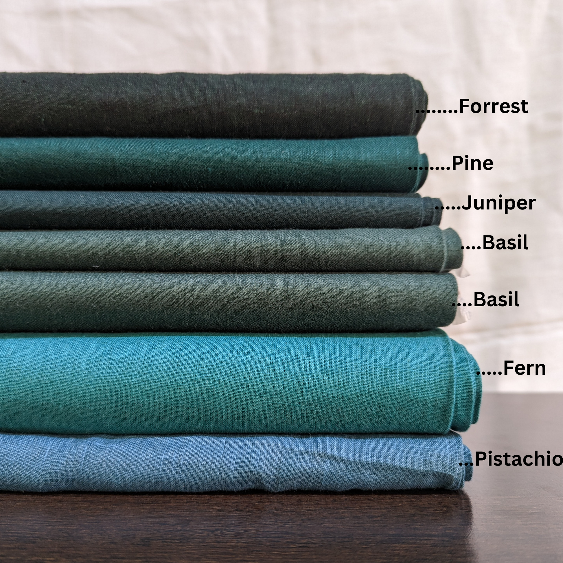 Forrest Greens: Versatile Pure Linen Fabric, Used for Shirts, Tops, Dresses, Palazzos - OrganoLinen