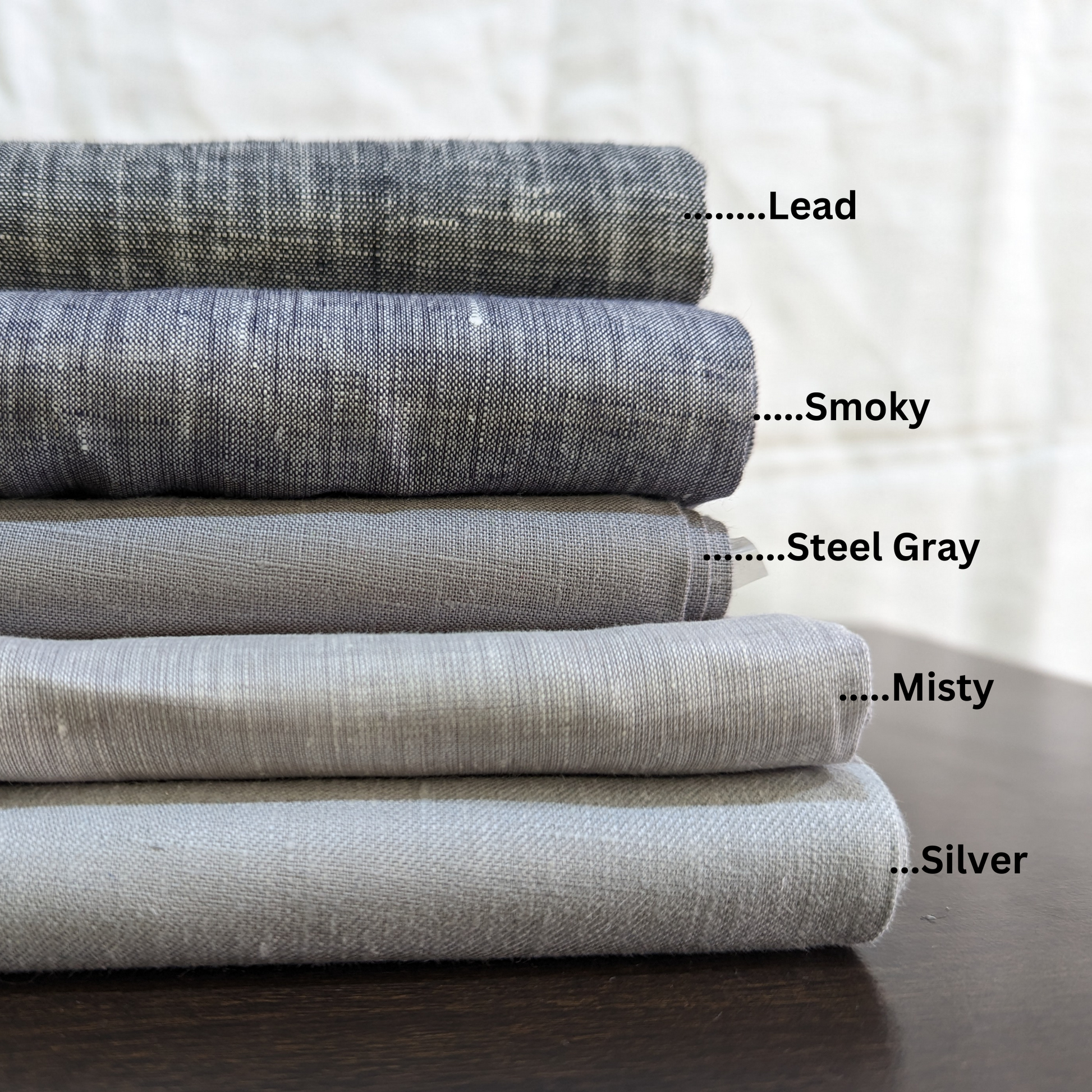 Gray: Versatile Pure Linen Fabric, Used for Shirts, Dresses, Tops, Bedding - OrganoLinen