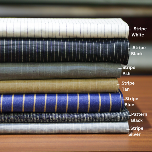 Stripe Linen, Pure Linen Fabric, Used for Cord Sets, Suits, Trousers, Tableware, Upholstery - OrganoLinen
