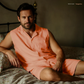 Men's Pure Linen Pajamas Sleeveless Top & Shorts Set – Rex by OrganoLinen