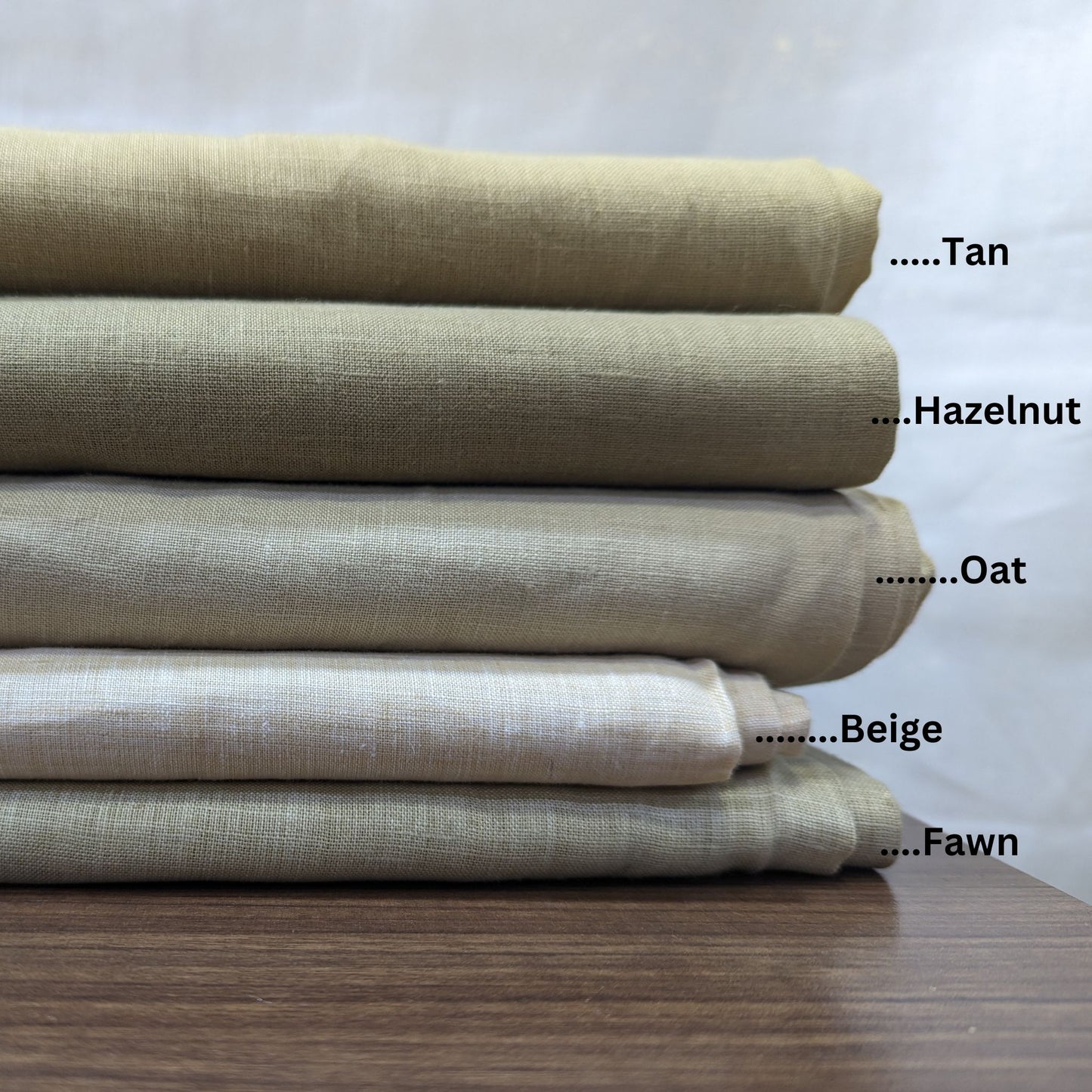 Summer Tans: Shirting, Pure Linen Fabric, Used for Shirts, Dresses, Tops - OrganoLinen
