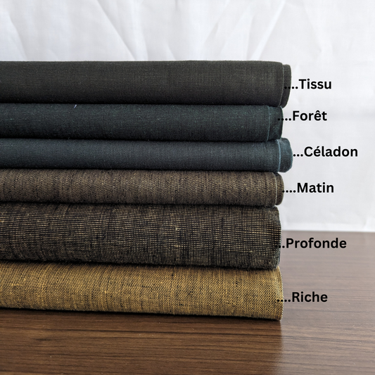 Earth Color Palette, Pure Linen Fabric, Used for Suits, Pants, Trousers, Tableware, Upholstery - OrganoLinen
