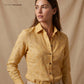 Women's Yellow Linen Shirt – Sunny by OrganoLinen