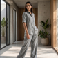 Women's Pure Linen Set in Urben Stone – Sora by OrganoLinen