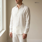 Men's Pure Linen Set in White Motera – Cove by OrganoLinen