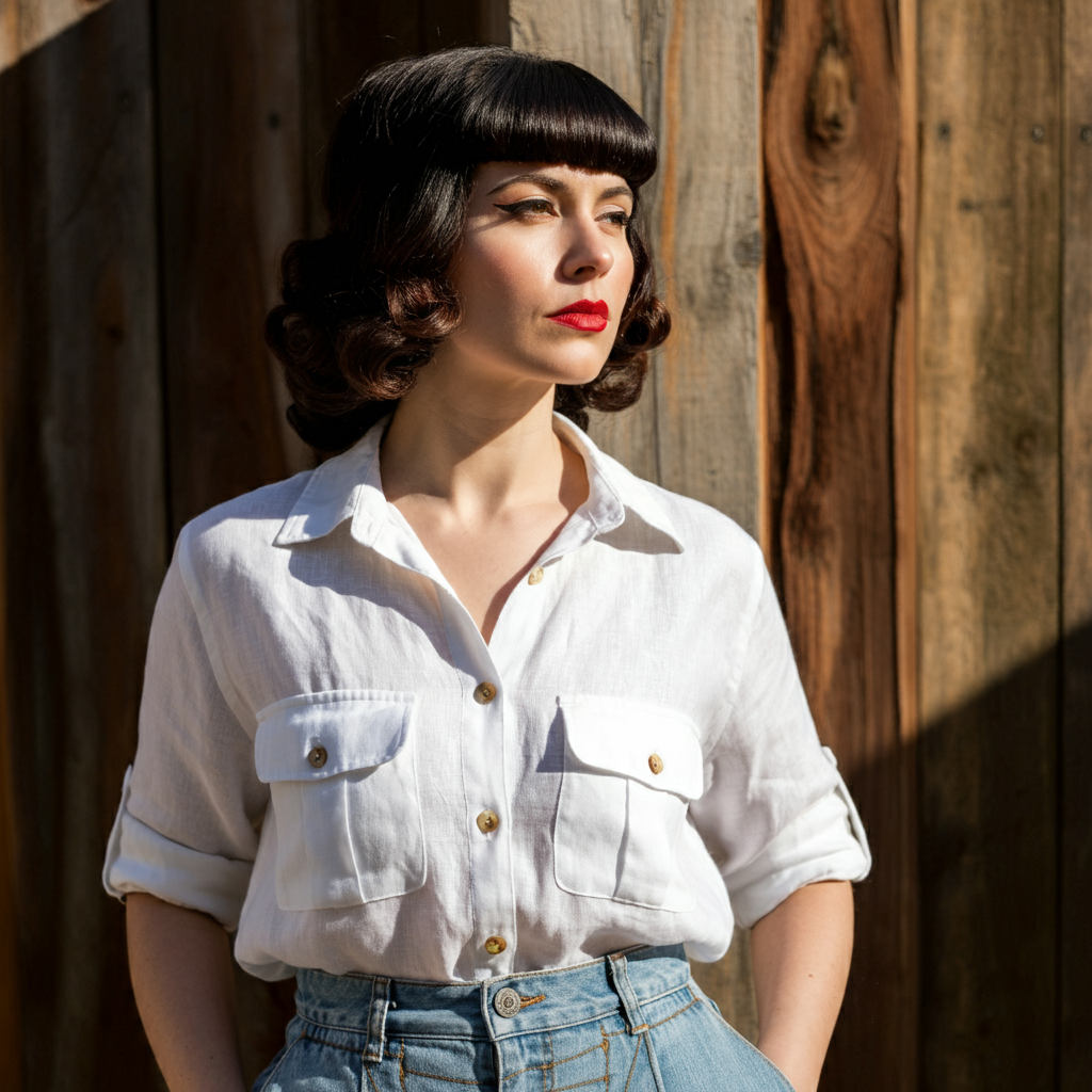 CANVAS Women's White Heavy Linen Shirt Custom & Tailored Fit CANVAS Women's White Heavy Linen Shirt Custom & Tailored Fit