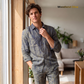 SUMMIT-M Men’s Heavy Linen Shacket & Trouser Co-ord Set