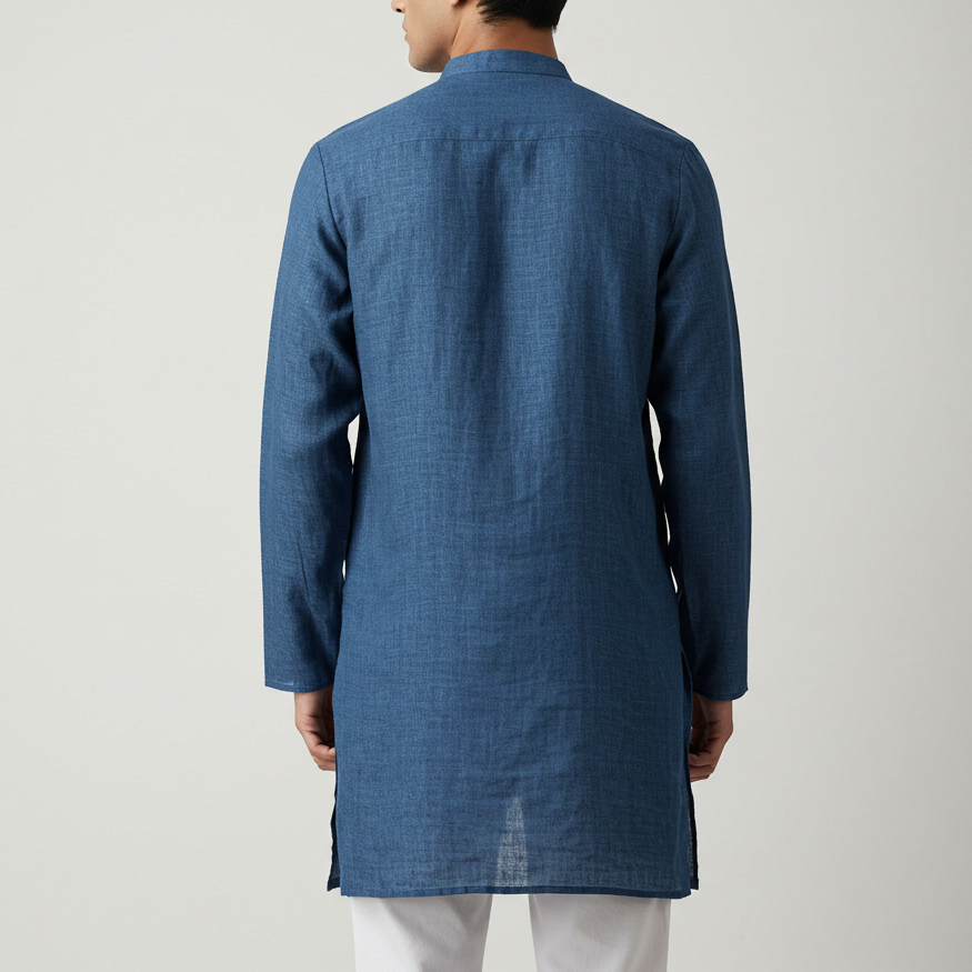 Men's Long Linen Kurta – Aidan by OrganoLinen