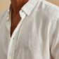 Men's White Linen Shirt – Cloud by OrganoLinen