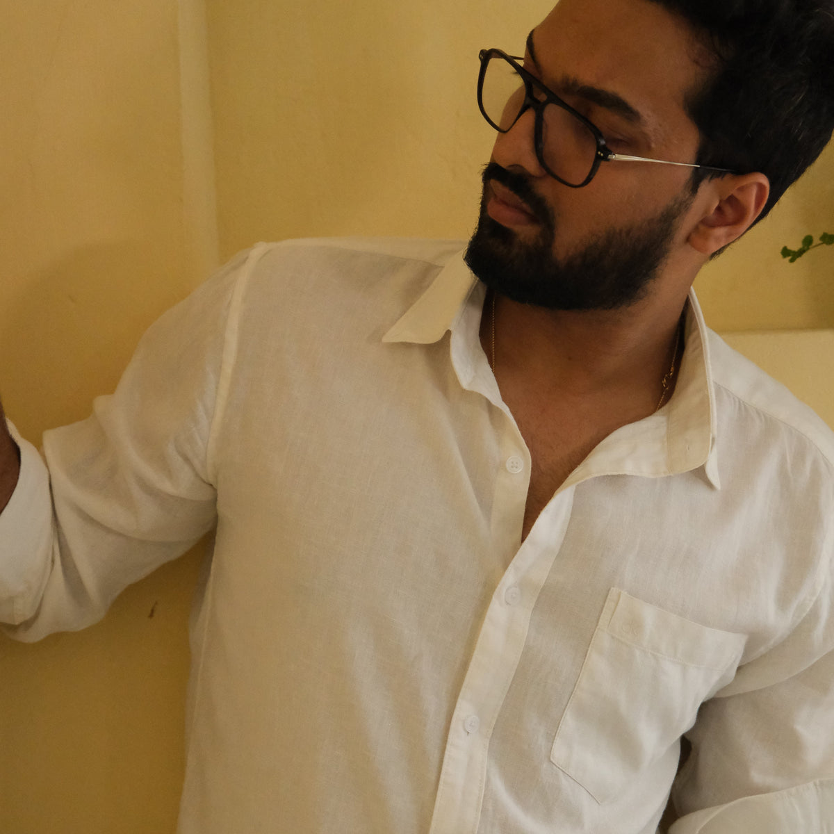 Men's White Linen Shirt – Cloud by OrganoLinen