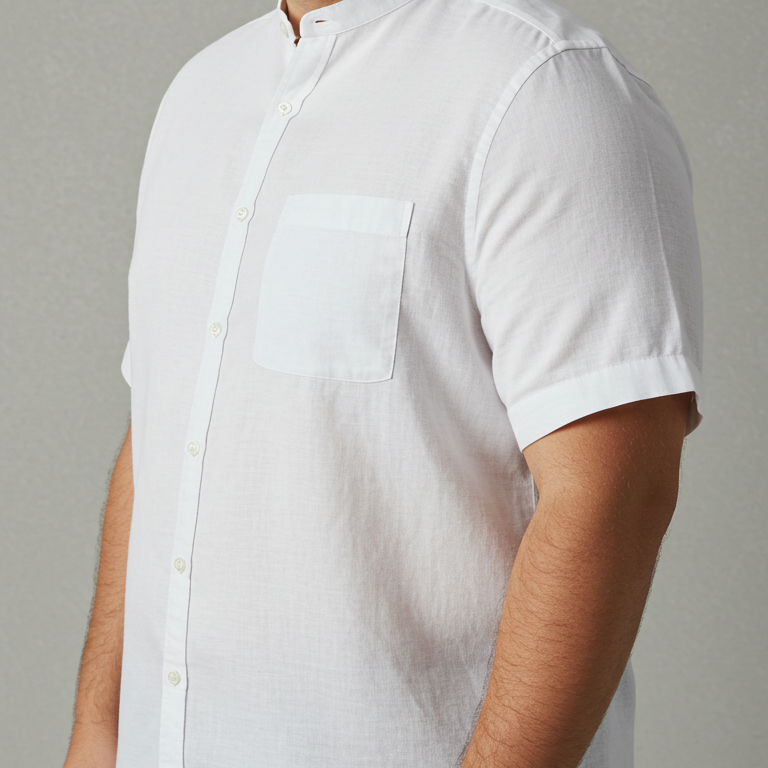 Men's Plus Size White Linen Shirt – Cloud by OrganoLinen