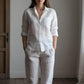 Women's White Linen Shirt – Cloud by OrganoLinen
