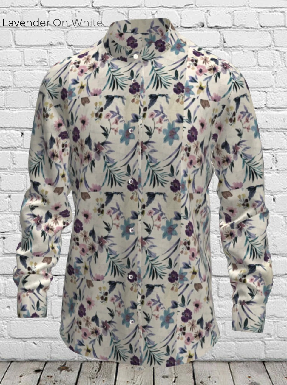 Men's White Printed Linen Shirt – Cloudwisp by OrganoLinen