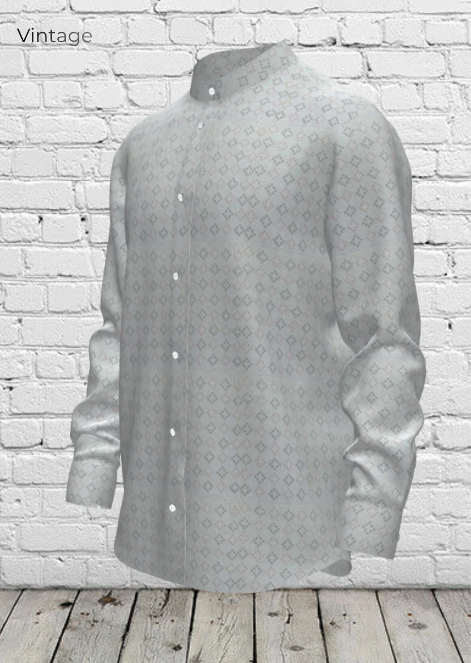 Men's White Printed Linen Shirt – Cloudwisp by OrganoLinen