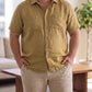 Men's Plus Size Tan Linen Shirt – Dune by OrganoLinen