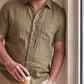 Men's Plus Size Linen Shirt in Wild Oak – Dune by OrganoLinen