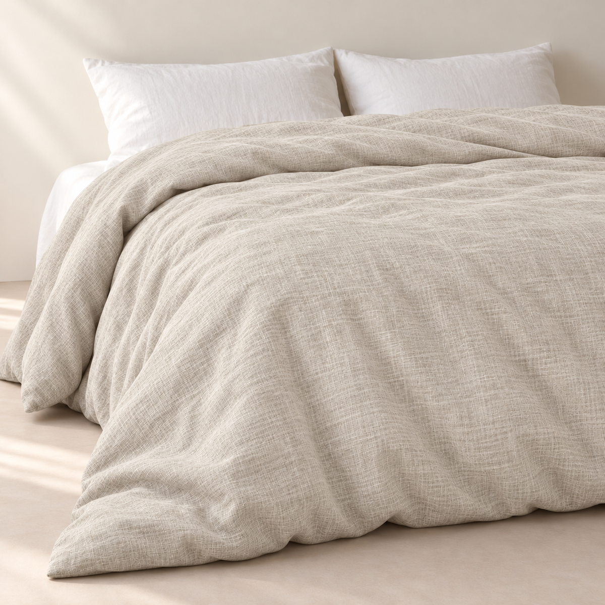 BILLOW Linen Duvet Cover – Seamless, Hidden Zipper & 8 Inner Ties