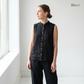Women's Pure Linen Set in Black Motera – Elara by OrganoLinen