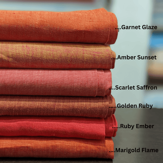 Summer Red Linen Fabrics