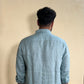 Men's Textured Linen Shirt – Feather by OrganoLinen