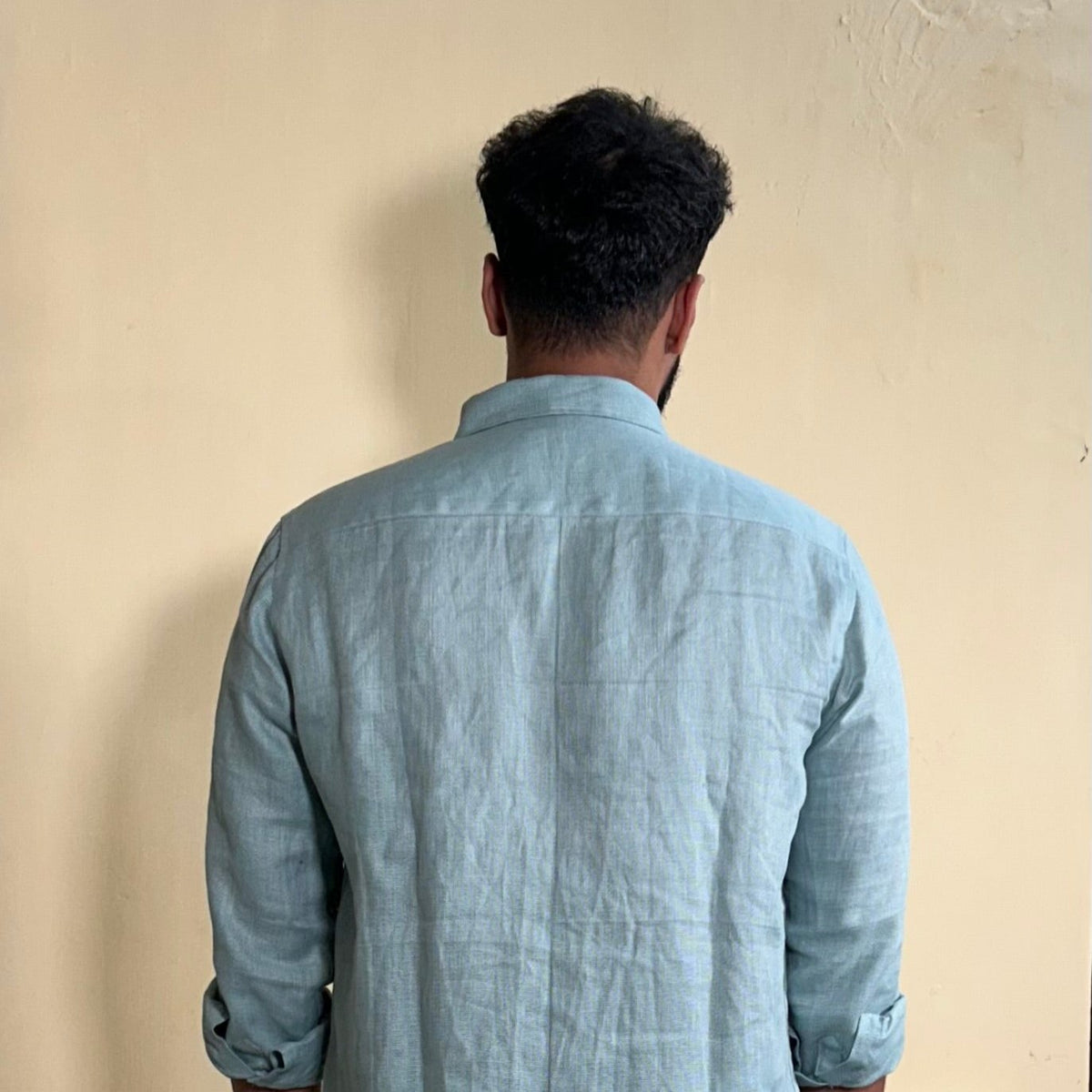 Men's Textured Linen Shirt – Feather by OrganoLinen