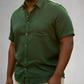 Men's Plus Size Green Linen Shirt – Forest by OrganoLinen