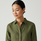 Women's Green Linen Shirt – Forest by OrganoLinen