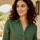 Women's Green Linen Shirt – Forest by OrganoLinen
