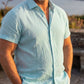 Men's Blue Linen Shirt – Harbor by OrganoLinen