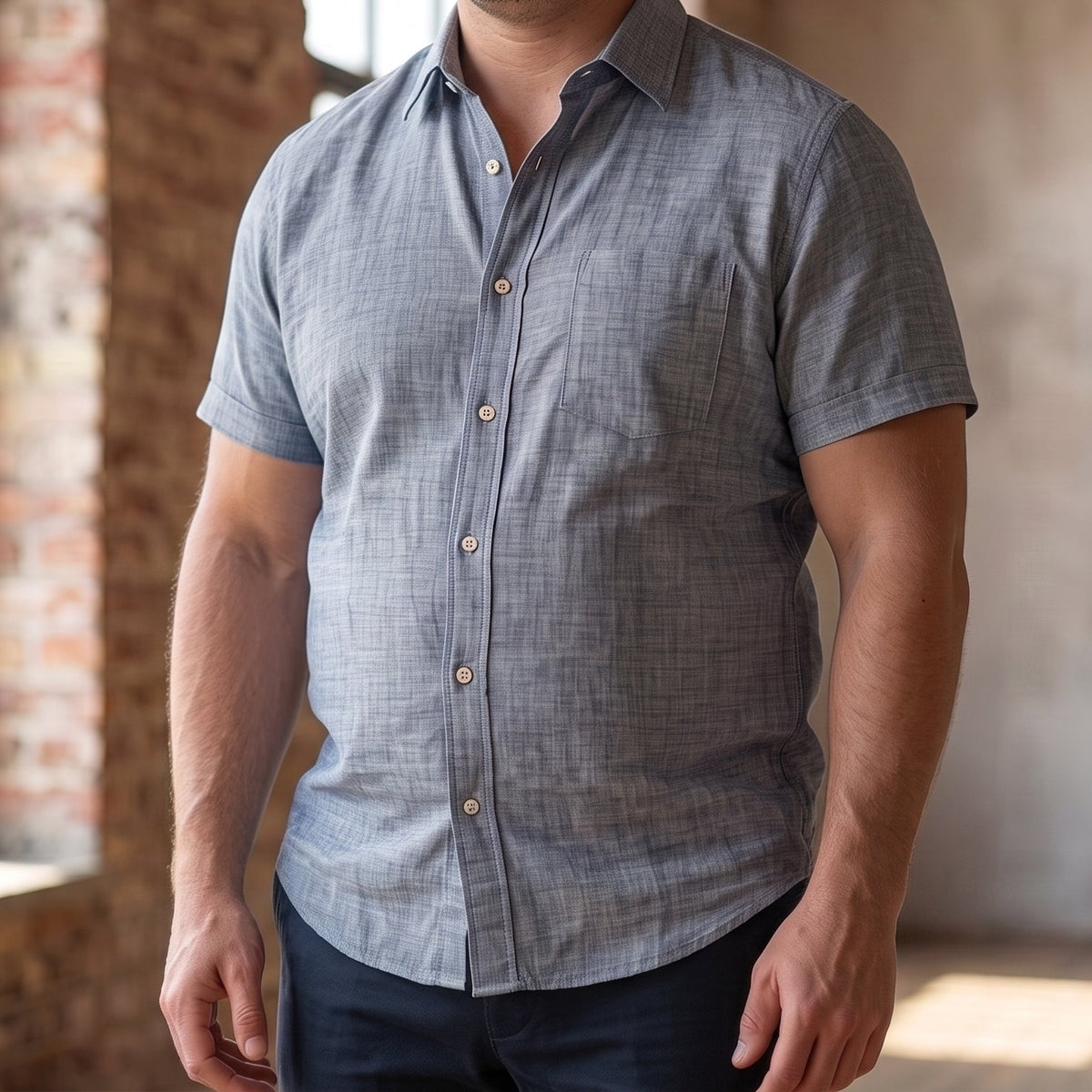 Men's Blue Linen Shirt – Harbor by OrganoLinen