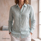 Women's Blue Linen Shirt – Harbor by OrganoLinen