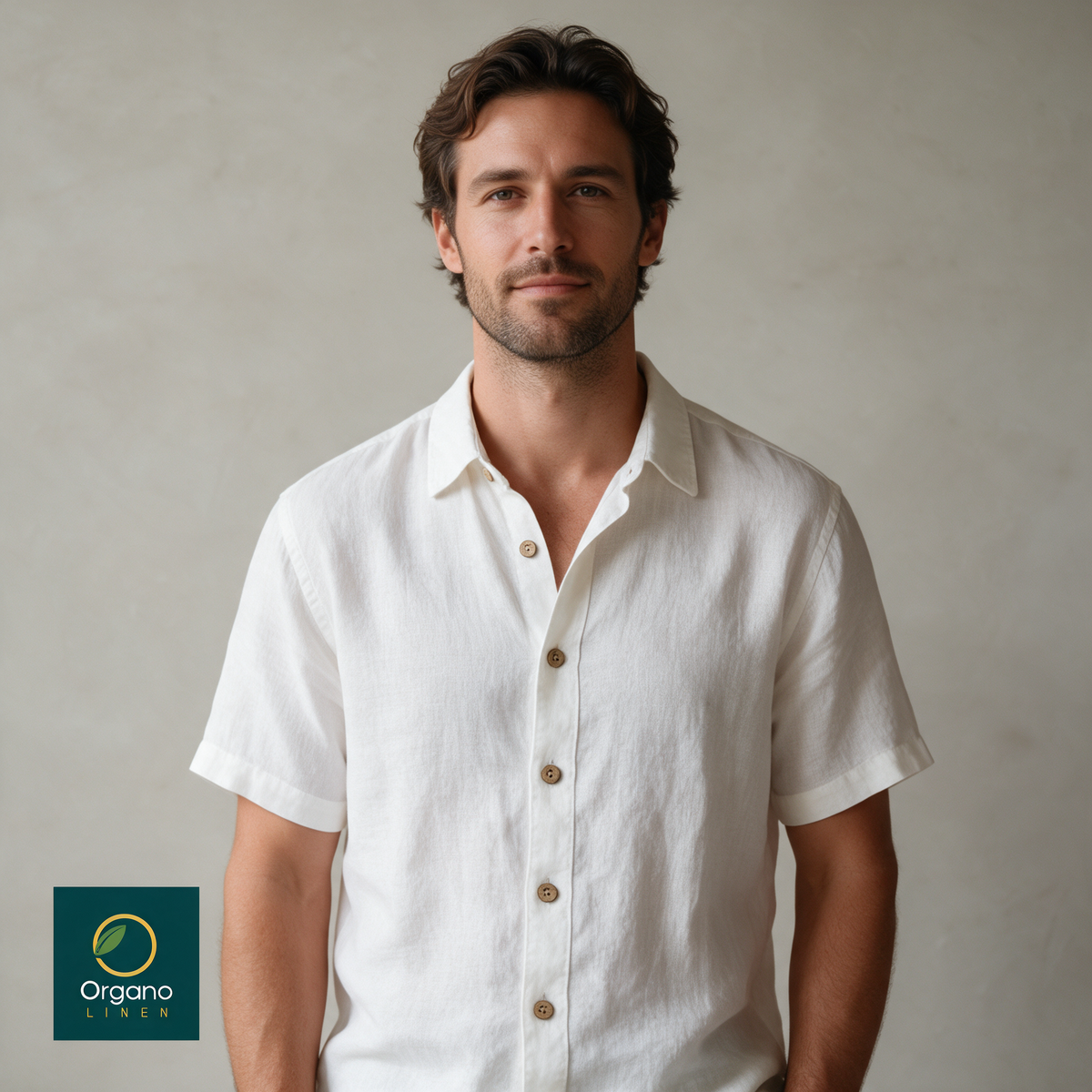 VISTA-MSS Men's Multicolor Linen Shirt – Short Sleeve, Custom Fit