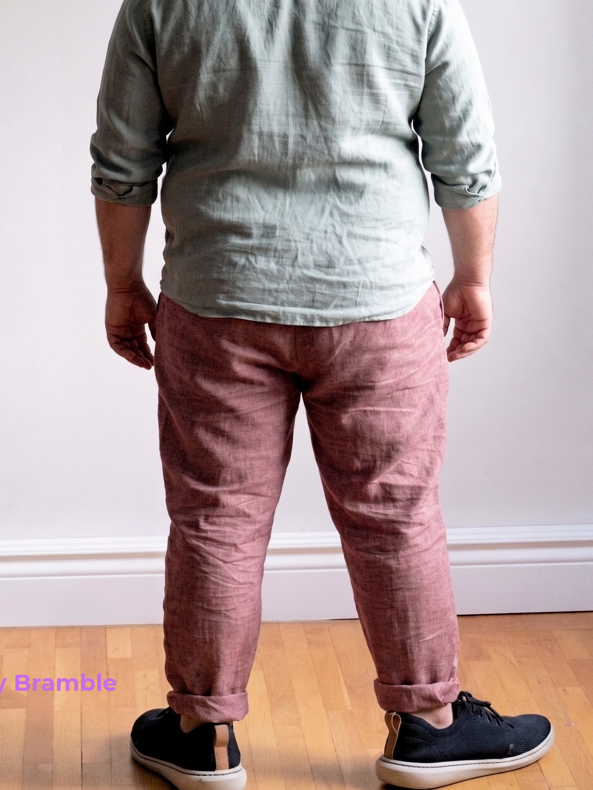 Men's Plus Size Pure Linen Pants in Berry Bramble – Hugo by OrganoLinen
