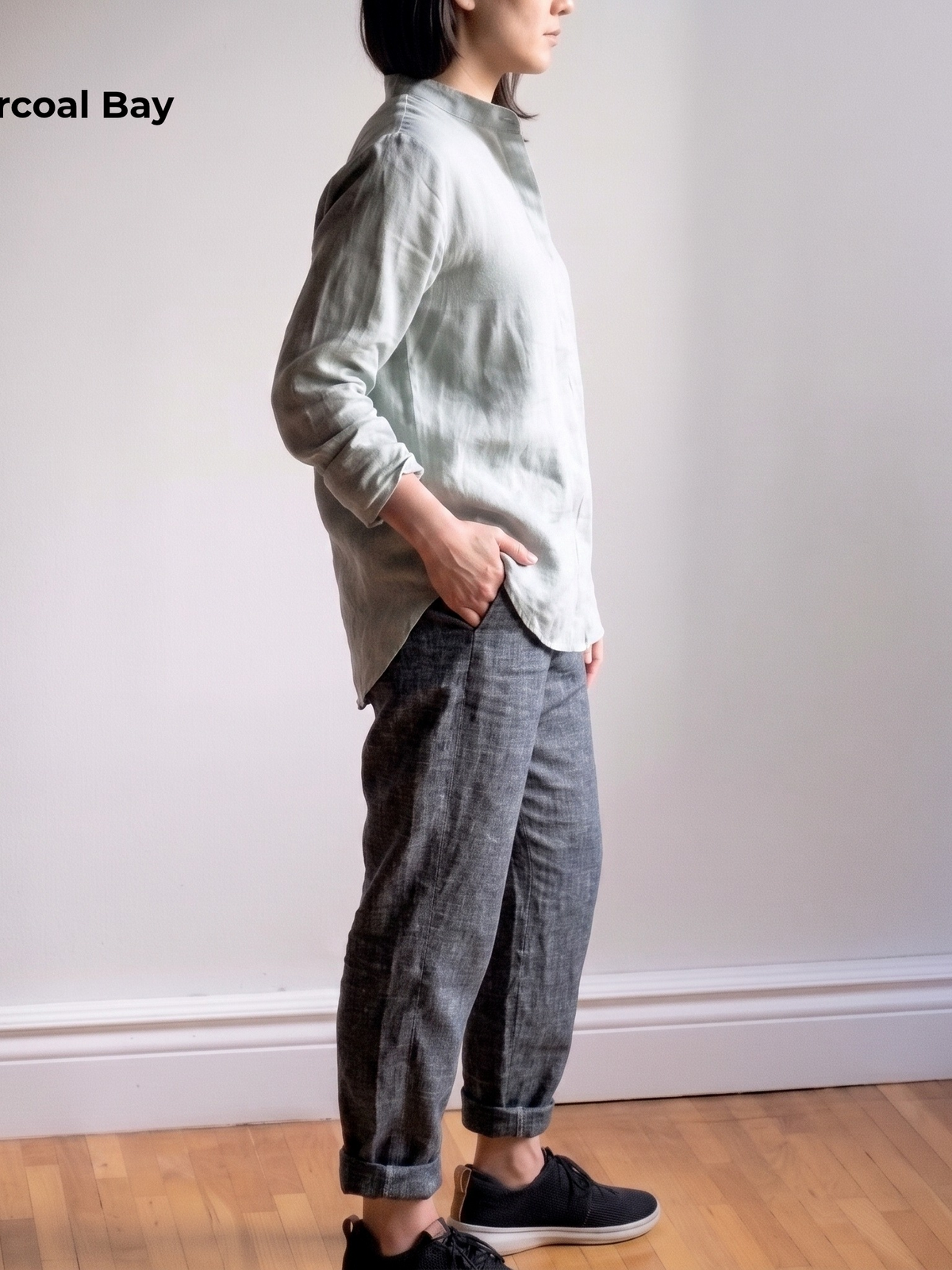 Women's Pure Linen Pants in Charcoal Bay – Hugo by OrganoLinen