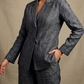 Women’s Unlined Linen Suit in Charcoal Bay – Jasper by OrganoLinen