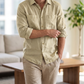 Men's Premium Linen Shirt in Sandcheck Luxe100 – Luxe by OrganoLinen