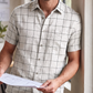 Men's Premium Linen Shirt in Snowcheck Luxe100 – Luxe by OrganoLinen