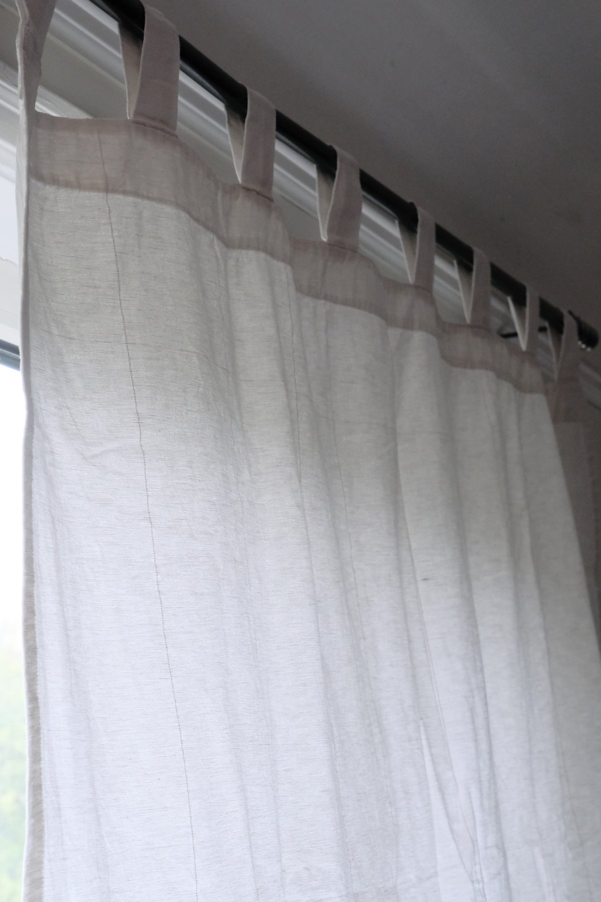 Custom Linen Café Curtain – Wisp by OrganoLinen
