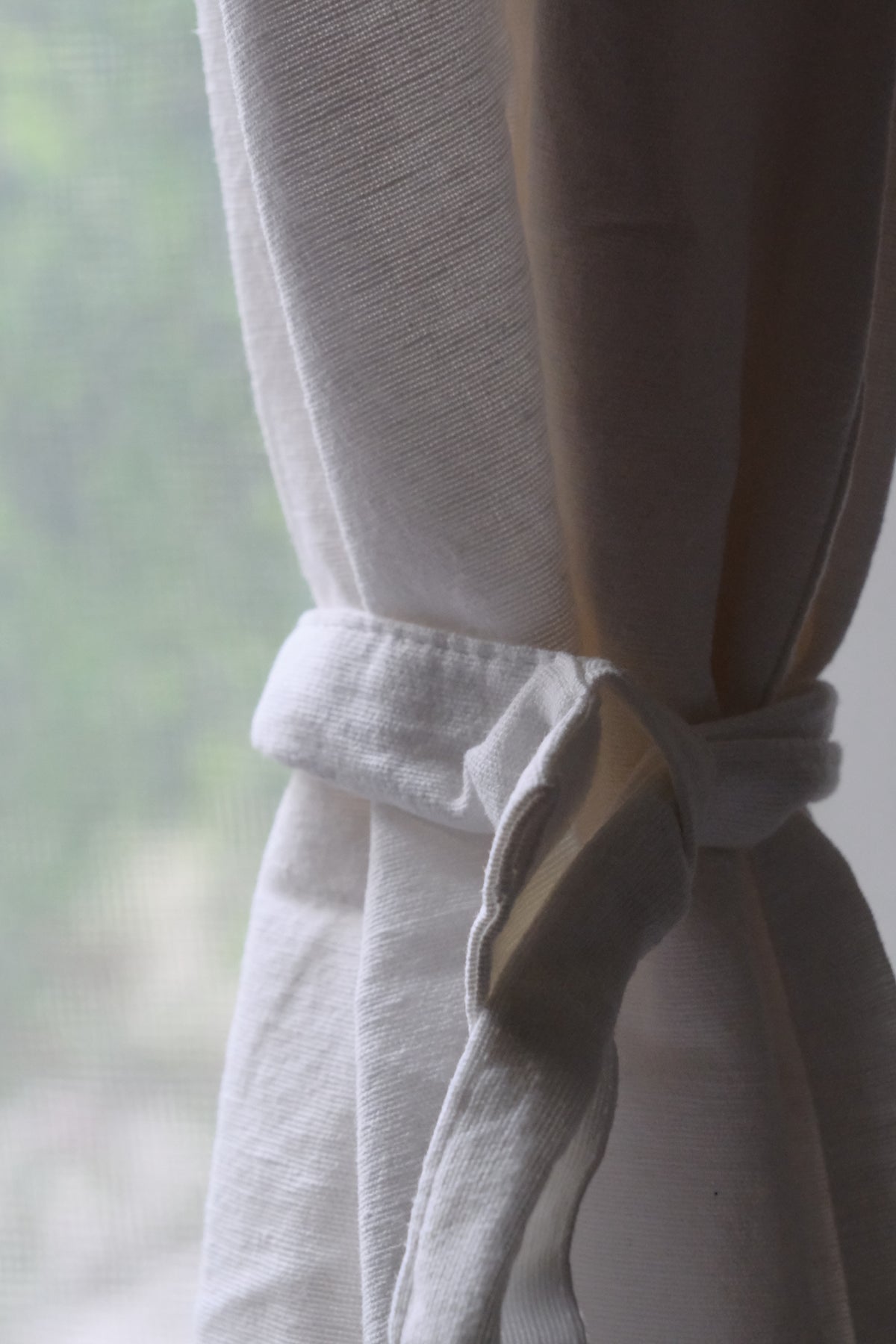 Custom Linen Café Curtain – Wisp by OrganoLinen