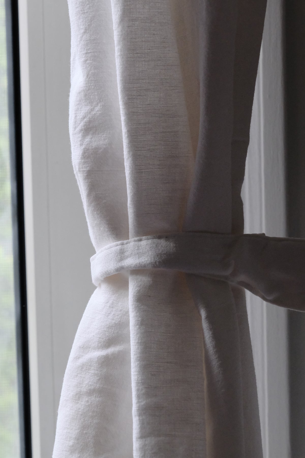 Custom Linen Café Curtain – Wisp by OrganoLinen