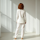 Women’s Unlined White Linen Suit – Blanc by OrganoLinen