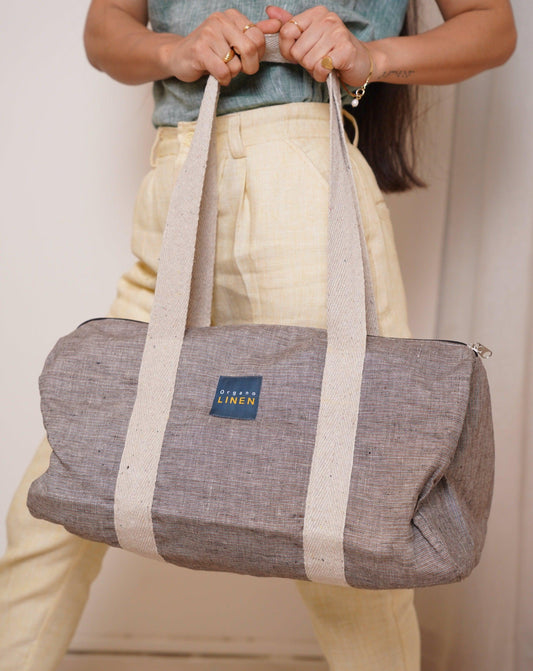 Pure Linen Travel Bag – Root by OrganoLinen