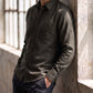 Men's Linen Shirt in Mossy Bark – Raven by OrganoLinen