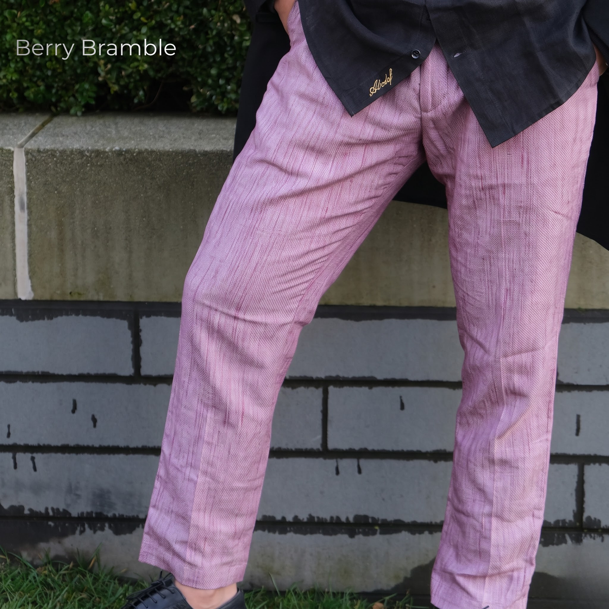 Men's Pure Linen Pants in Berry Bramble – Roma by OrganoLinen