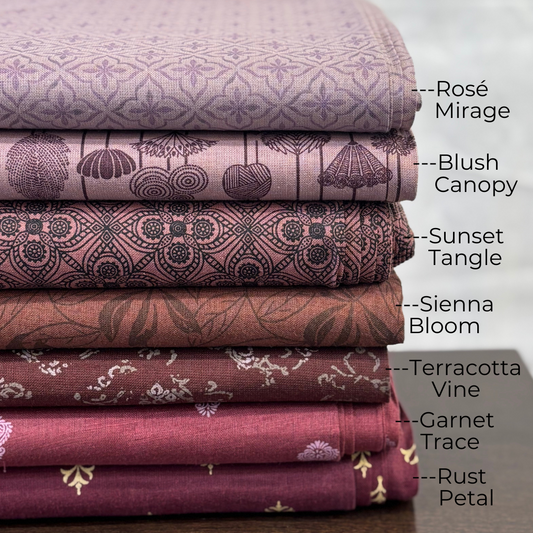Pure Linen Printed Fabrics on Red Based Color || For Shirts & Tops