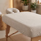 SNOOZE linen fitted massage table sheet in Cloud Haze